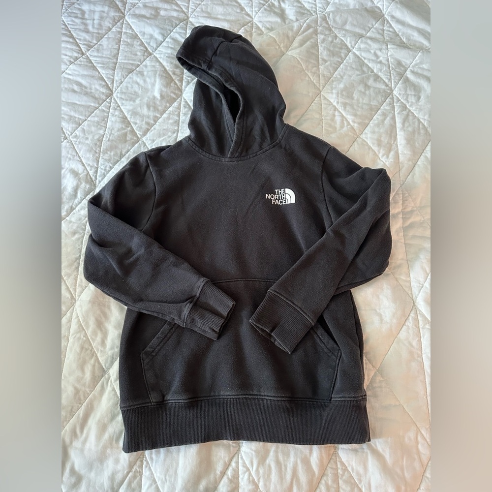 The North Face boys black hooded sweatshirt size small